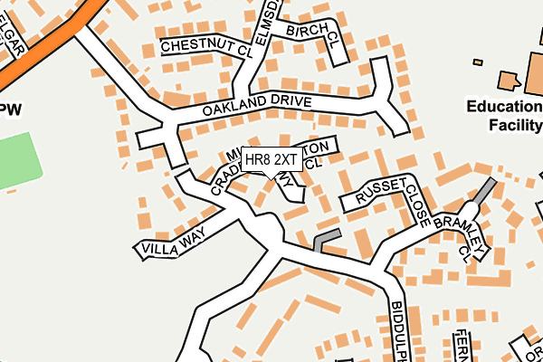 HR8 2XT map - OS OpenMap – Local (Ordnance Survey)