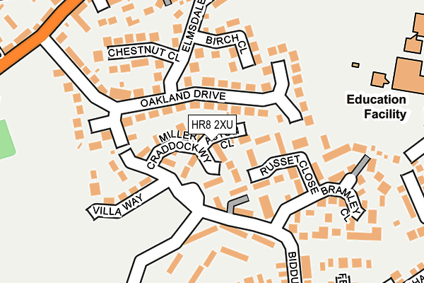 HR8 2XU map - OS OpenMap – Local (Ordnance Survey)