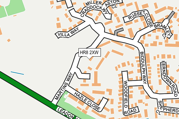 HR8 2XW map - OS OpenMap – Local (Ordnance Survey)