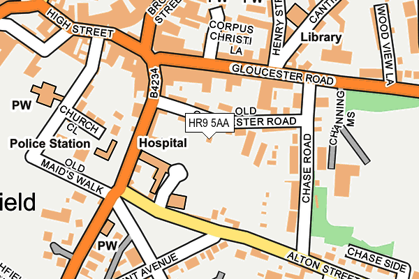 HR9 5AA map - OS OpenMap – Local (Ordnance Survey)