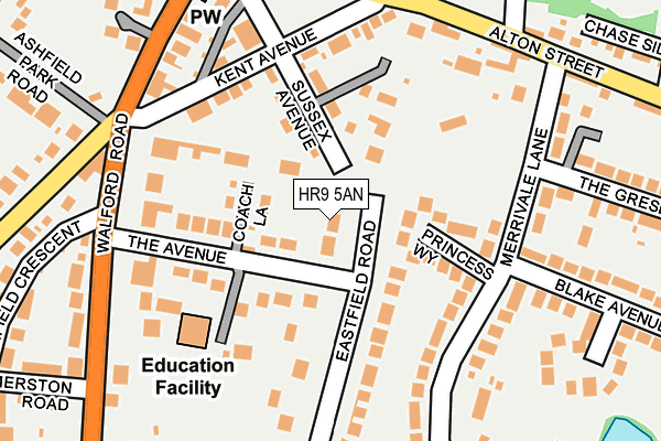 HR9 5AN map - OS OpenMap – Local (Ordnance Survey)