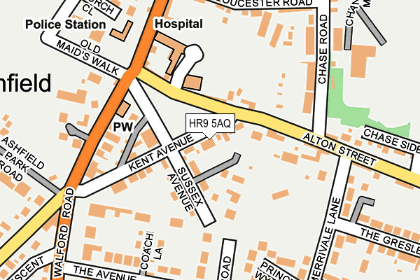 HR9 5AQ map - OS OpenMap – Local (Ordnance Survey)