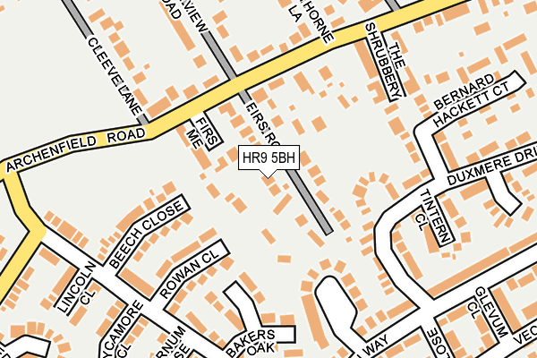 HR9 5BH map - OS OpenMap – Local (Ordnance Survey)
