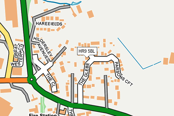 HR9 5BL map - OS OpenMap – Local (Ordnance Survey)