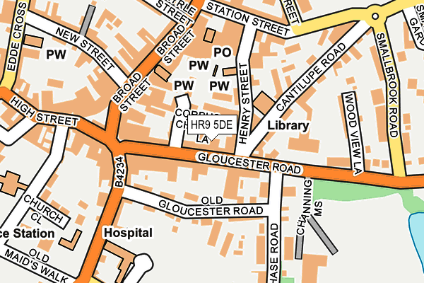 HR9 5DE map - OS OpenMap – Local (Ordnance Survey)