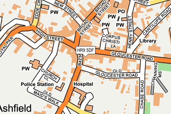 HR9 5DF map - OS OpenMap – Local (Ordnance Survey)