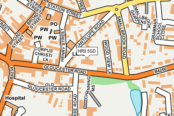 HR9 5GD map - OS OpenMap – Local (Ordnance Survey)