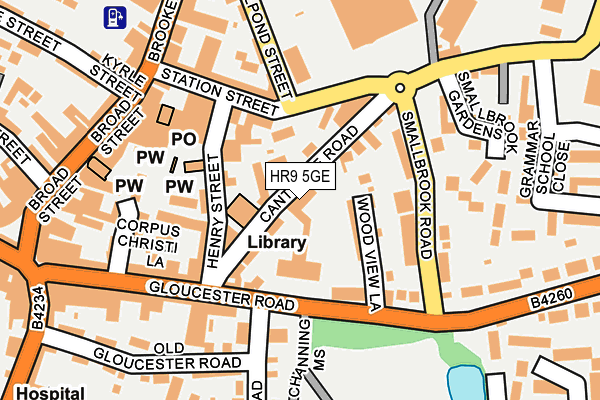 HR9 5GE map - OS OpenMap – Local (Ordnance Survey)