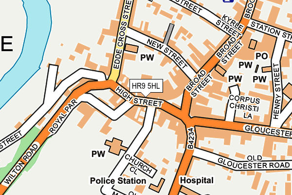 HR9 5HL map - OS OpenMap – Local (Ordnance Survey)