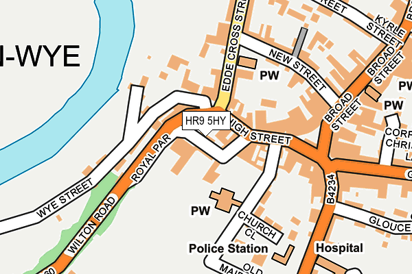 HR9 5HY map - OS OpenMap – Local (Ordnance Survey)