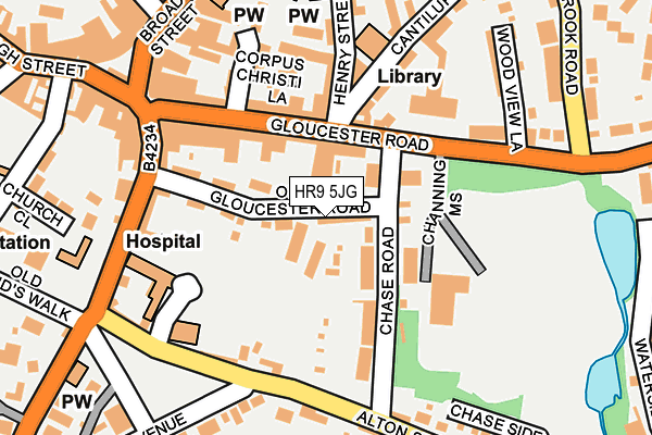 HR9 5JG map - OS OpenMap – Local (Ordnance Survey)