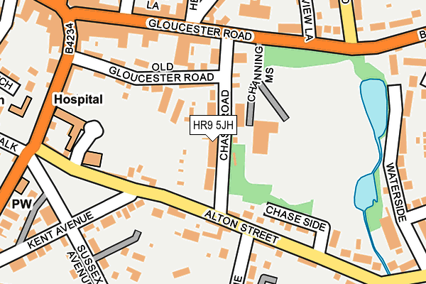 HR9 5JH map - OS OpenMap – Local (Ordnance Survey)