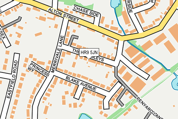 HR9 5JN map - OS OpenMap – Local (Ordnance Survey)