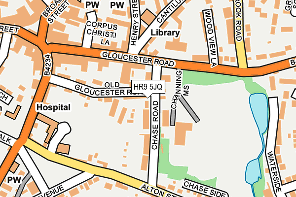 HR9 5JQ map - OS OpenMap – Local (Ordnance Survey)