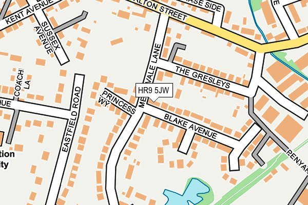 HR9 5JW map - OS OpenMap – Local (Ordnance Survey)