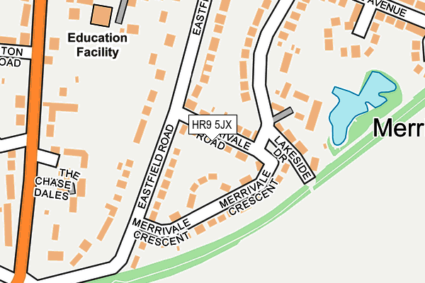 HR9 5JX map - OS OpenMap – Local (Ordnance Survey)