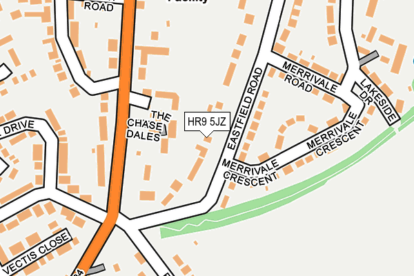 HR9 5JZ map - OS OpenMap – Local (Ordnance Survey)