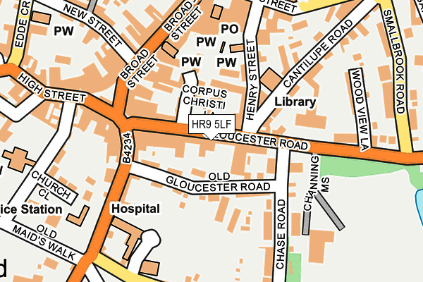 HR9 5LF map - OS OpenMap – Local (Ordnance Survey)