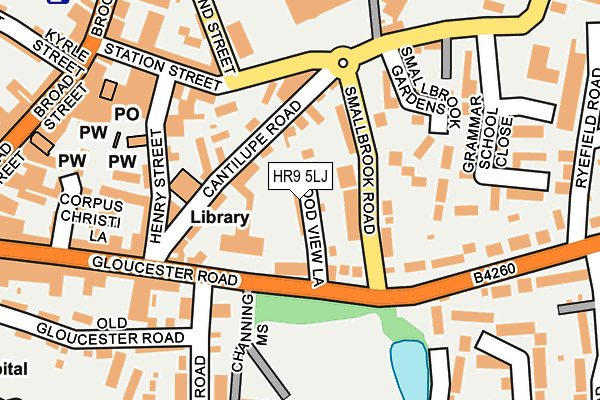 HR9 5LJ map - OS OpenMap – Local (Ordnance Survey)