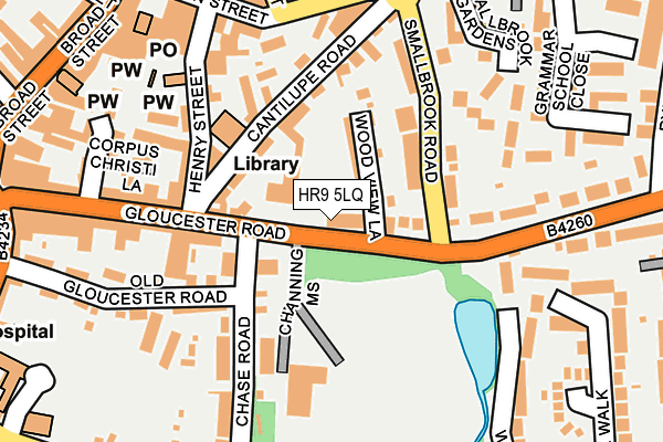 HR9 5LQ map - OS OpenMap – Local (Ordnance Survey)