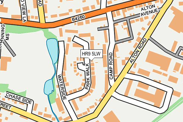 HR9 5LW map - OS OpenMap – Local (Ordnance Survey)