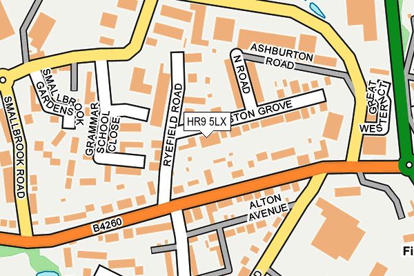 HR9 5LX map - OS OpenMap – Local (Ordnance Survey)