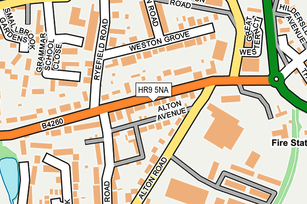 HR9 5NA map - OS OpenMap – Local (Ordnance Survey)