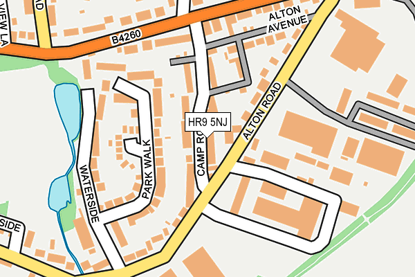 HR9 5NJ map - OS OpenMap – Local (Ordnance Survey)