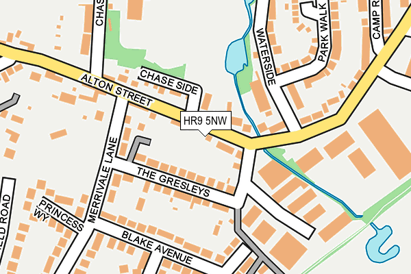 HR9 5NW map - OS OpenMap – Local (Ordnance Survey)