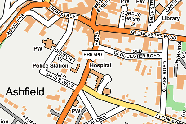 HR9 5PD map - OS OpenMap – Local (Ordnance Survey)