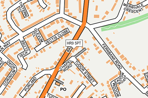 HR9 5PT map - OS OpenMap – Local (Ordnance Survey)