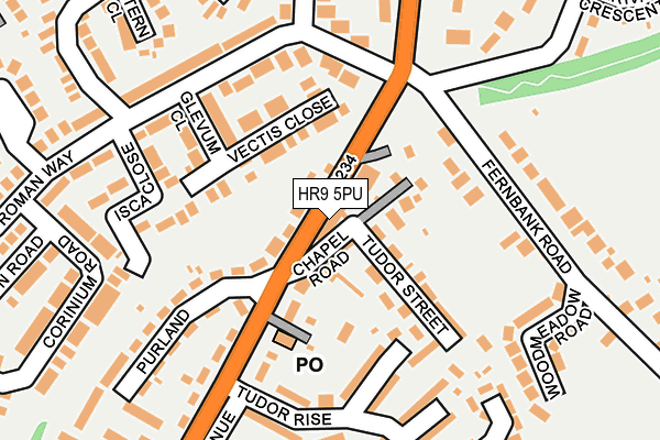 HR9 5PU map - OS OpenMap – Local (Ordnance Survey)