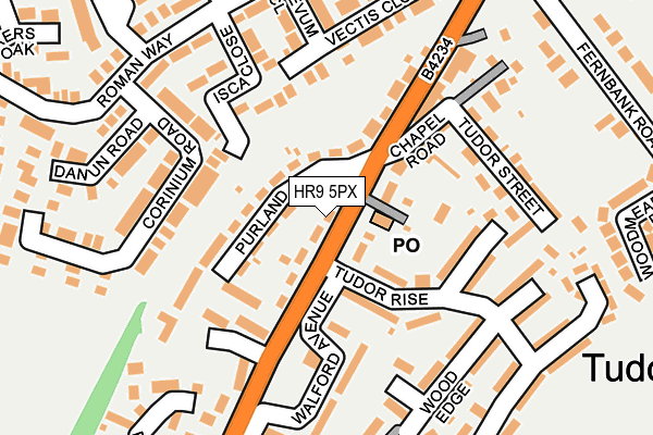 HR9 5PX map - OS OpenMap – Local (Ordnance Survey)