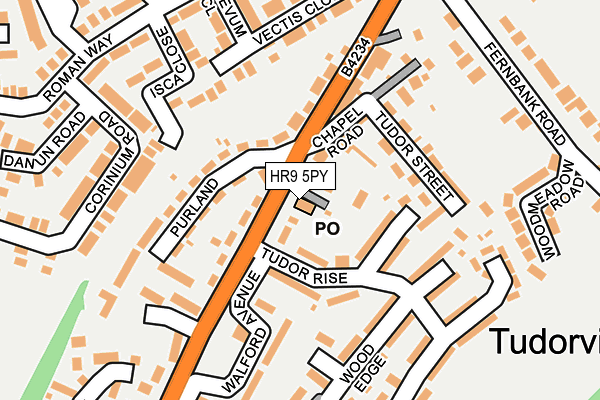 HR9 5PY map - OS OpenMap – Local (Ordnance Survey)