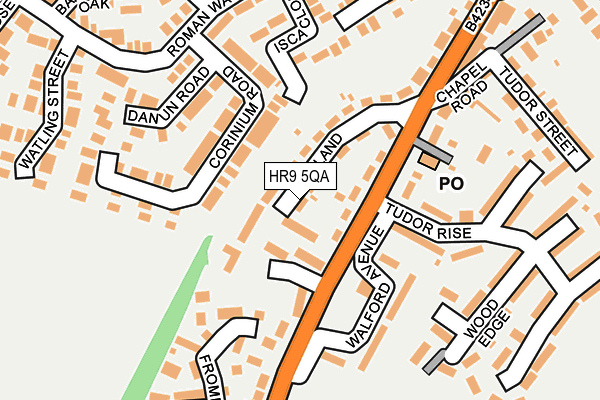 HR9 5QA map - OS OpenMap – Local (Ordnance Survey)