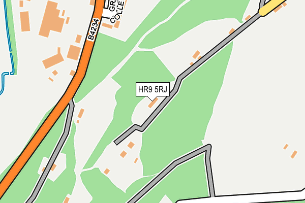 HR9 5RJ map - OS OpenMap – Local (Ordnance Survey)