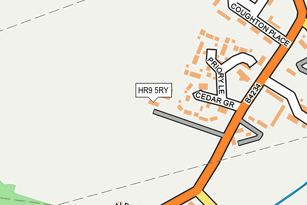 HR9 5RY map - OS OpenMap – Local (Ordnance Survey)