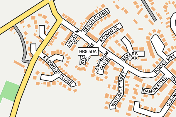 HR9 5UA map - OS OpenMap – Local (Ordnance Survey)