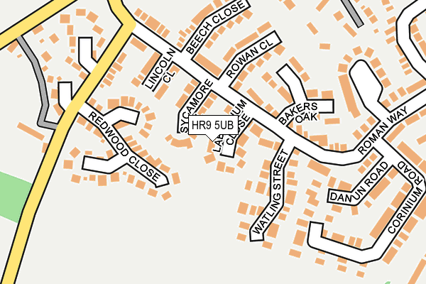 HR9 5UB map - OS OpenMap – Local (Ordnance Survey)