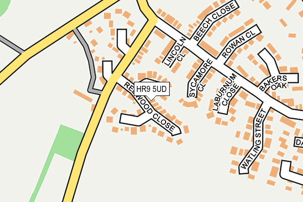 HR9 5UD map - OS OpenMap – Local (Ordnance Survey)