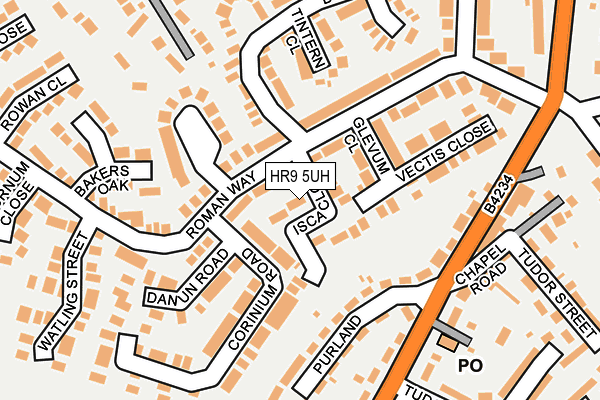 HR9 5UH map - OS OpenMap – Local (Ordnance Survey)