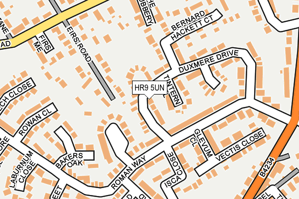 HR9 5UN map - OS OpenMap – Local (Ordnance Survey)