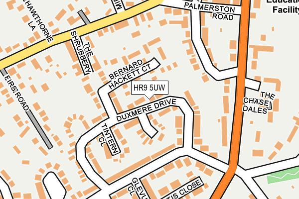HR9 5UW map - OS OpenMap – Local (Ordnance Survey)