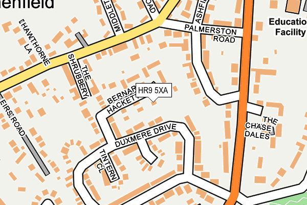 HR9 5XA map - OS OpenMap – Local (Ordnance Survey)