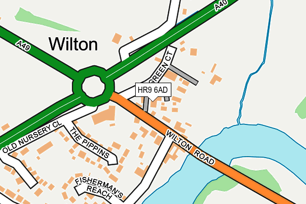 HR9 6AD map - OS OpenMap – Local (Ordnance Survey)