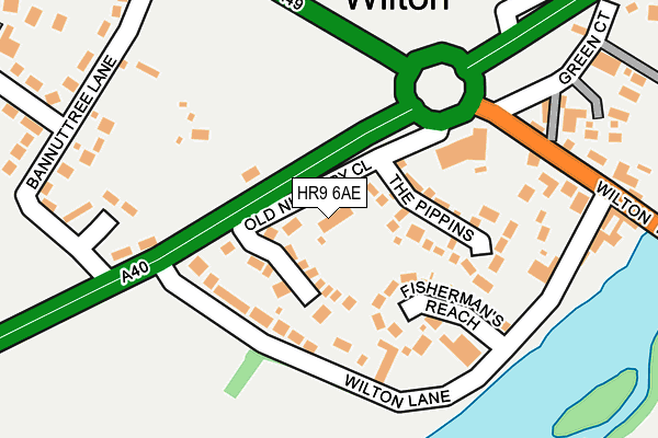 HR9 6AE map - OS OpenMap – Local (Ordnance Survey)