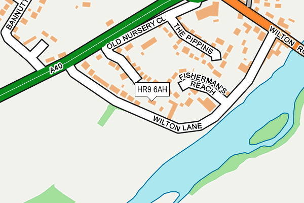 HR9 6AH map - OS OpenMap – Local (Ordnance Survey)