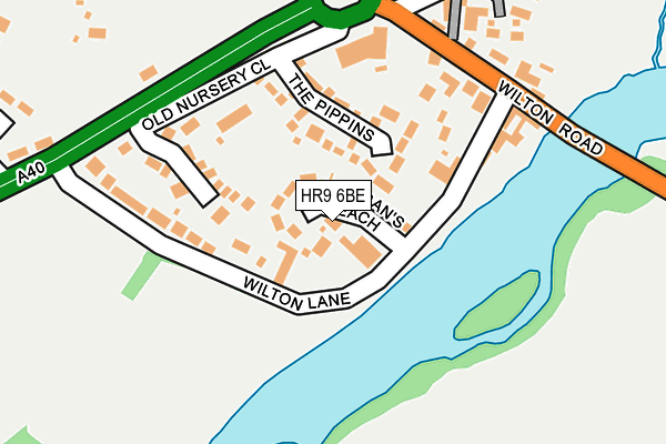 HR9 6BE map - OS OpenMap – Local (Ordnance Survey)