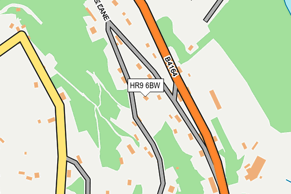HR9 6BW map - OS OpenMap – Local (Ordnance Survey)