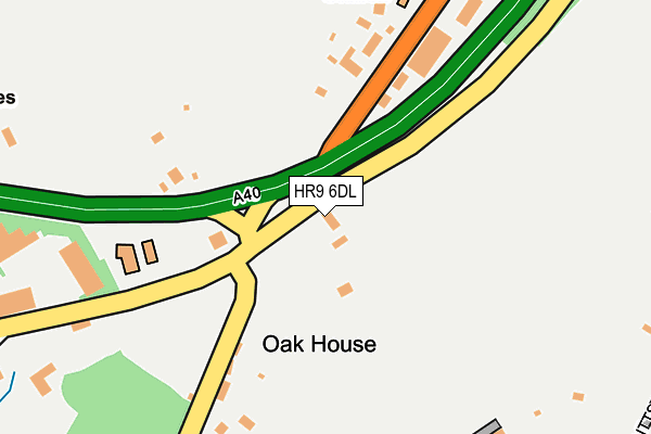 HR9 6DL map - OS OpenMap – Local (Ordnance Survey)